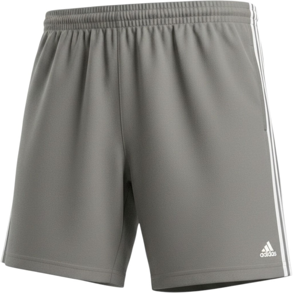 Adidas Mens Gray Climalite 3-Stripe Athletic Soccer Training Shorts 575125 XL